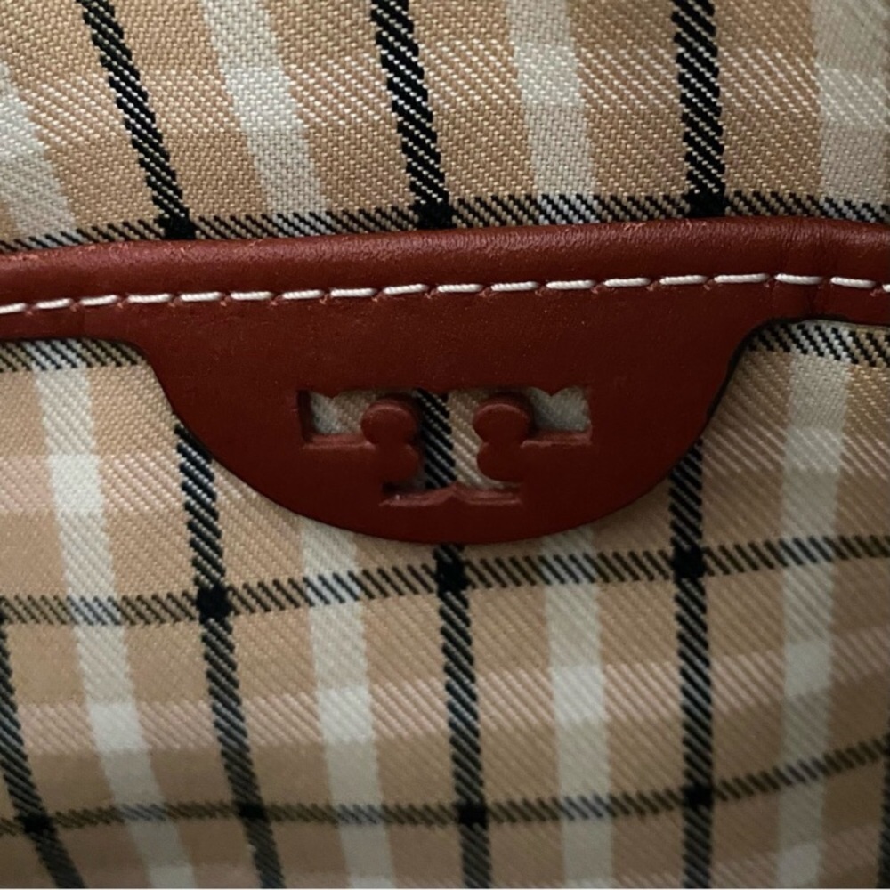Tory Burch McGraw Color Block Patent Leather Canvas Camera Crossbody Bag - Picture 14 of 15